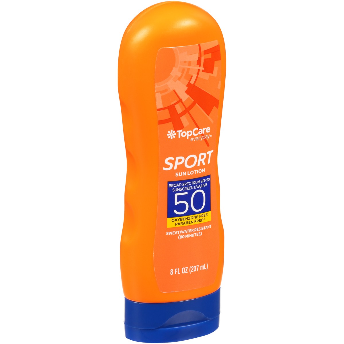 slide 2 of 8, TopCare Sport Sweat/Water Resistant Uva/Uvb Broad Spectrum Spf 50 Sunscreen Sun Lotion, 8 fl oz