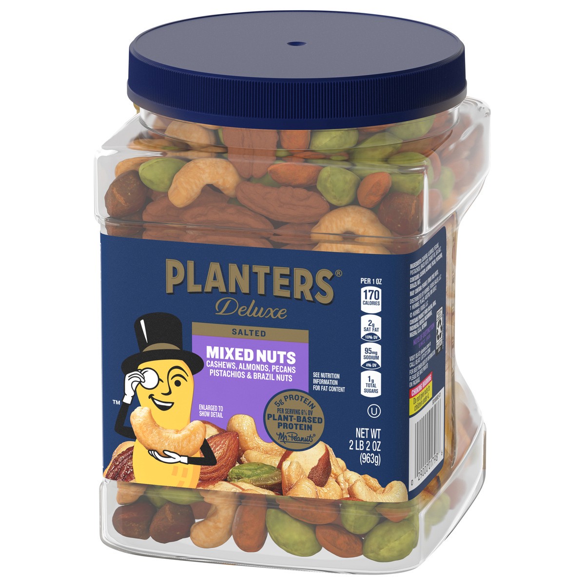 slide 9 of 9, Planters Deluxe Salted Mixed Nuts 2 lb, 34 oz