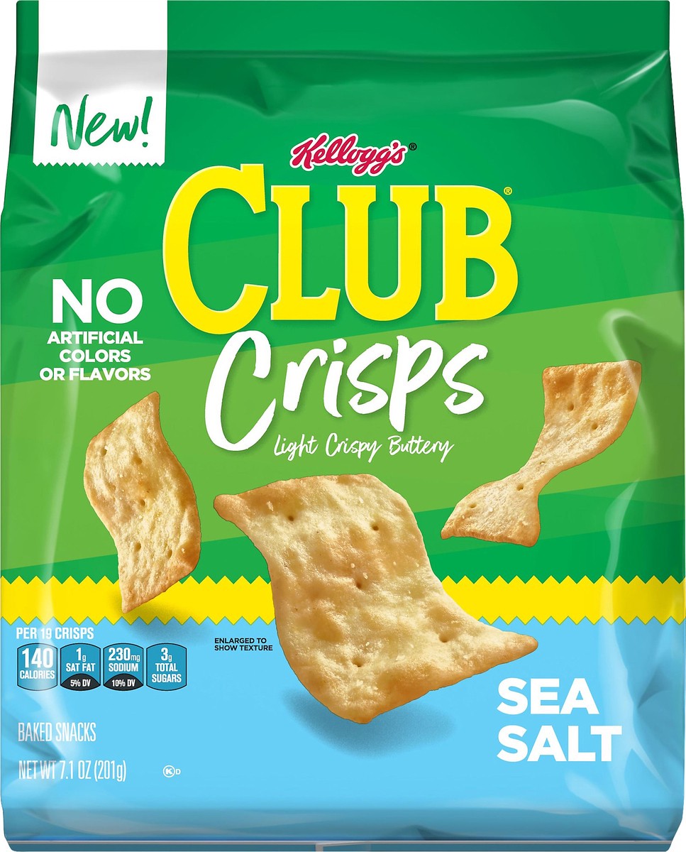 slide 4 of 6, Club Kellogg's Club Cracker Crisps, Sea Salt, 7.1 oz, 7.1 oz