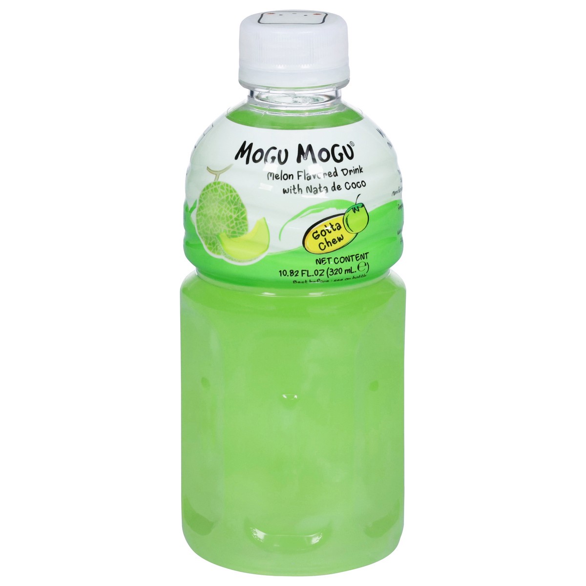 slide 1 of 5, Mogu Mogu Melon Flavored Drink with Nata de Coco 10.82 fl oz, 10.82 oz