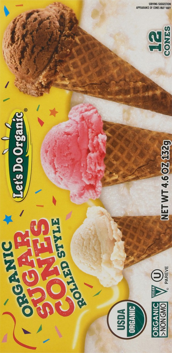 slide 11 of 13, Let's Do Organic Rolled Style Sugar Cones 12 ea Box, 12 ct