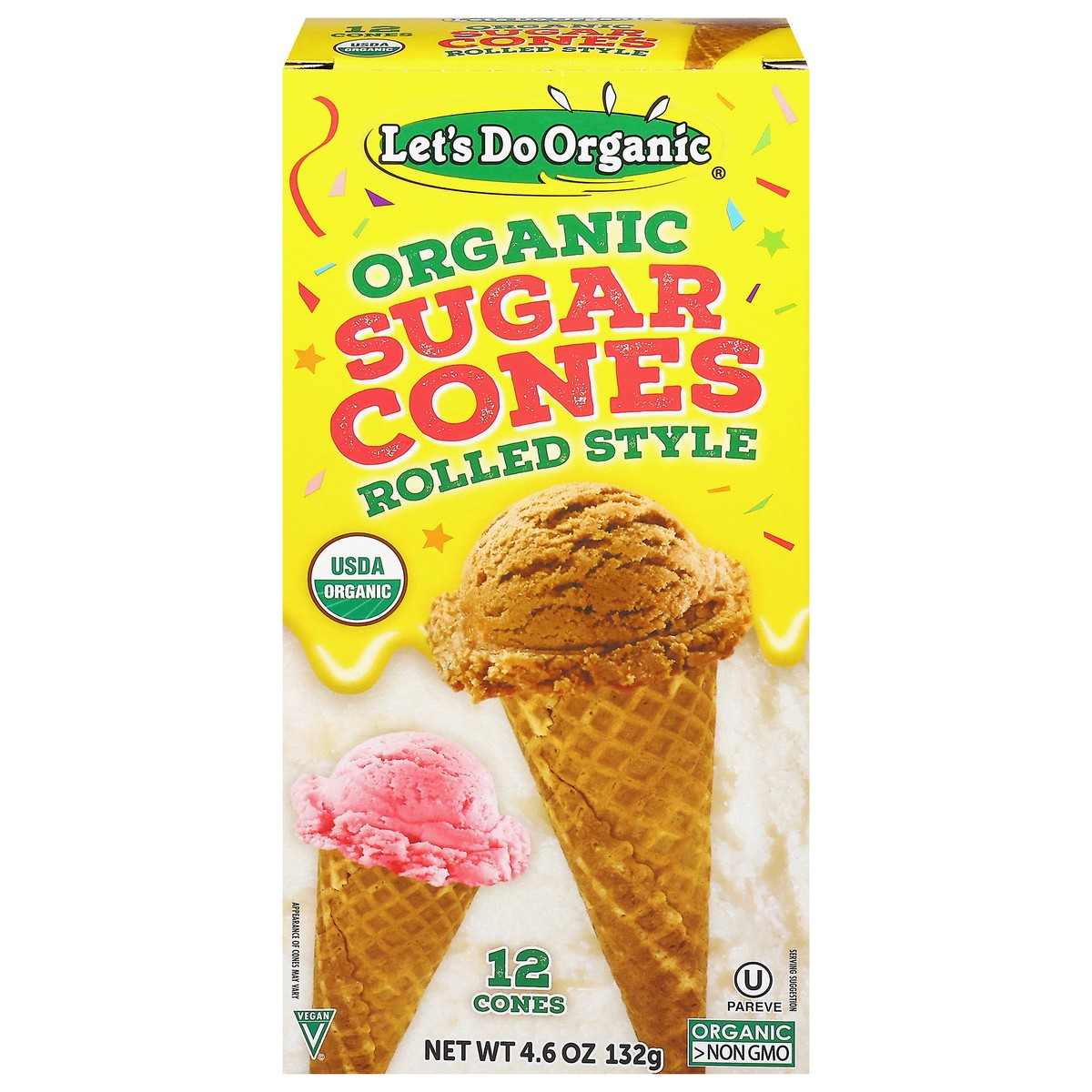 slide 1 of 13, Let's Do Organic Organic Rolled Style Sugar Cones 12 Each, 12 ct