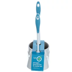 Simply Done Plunger Bowl Brush & Caddy Set