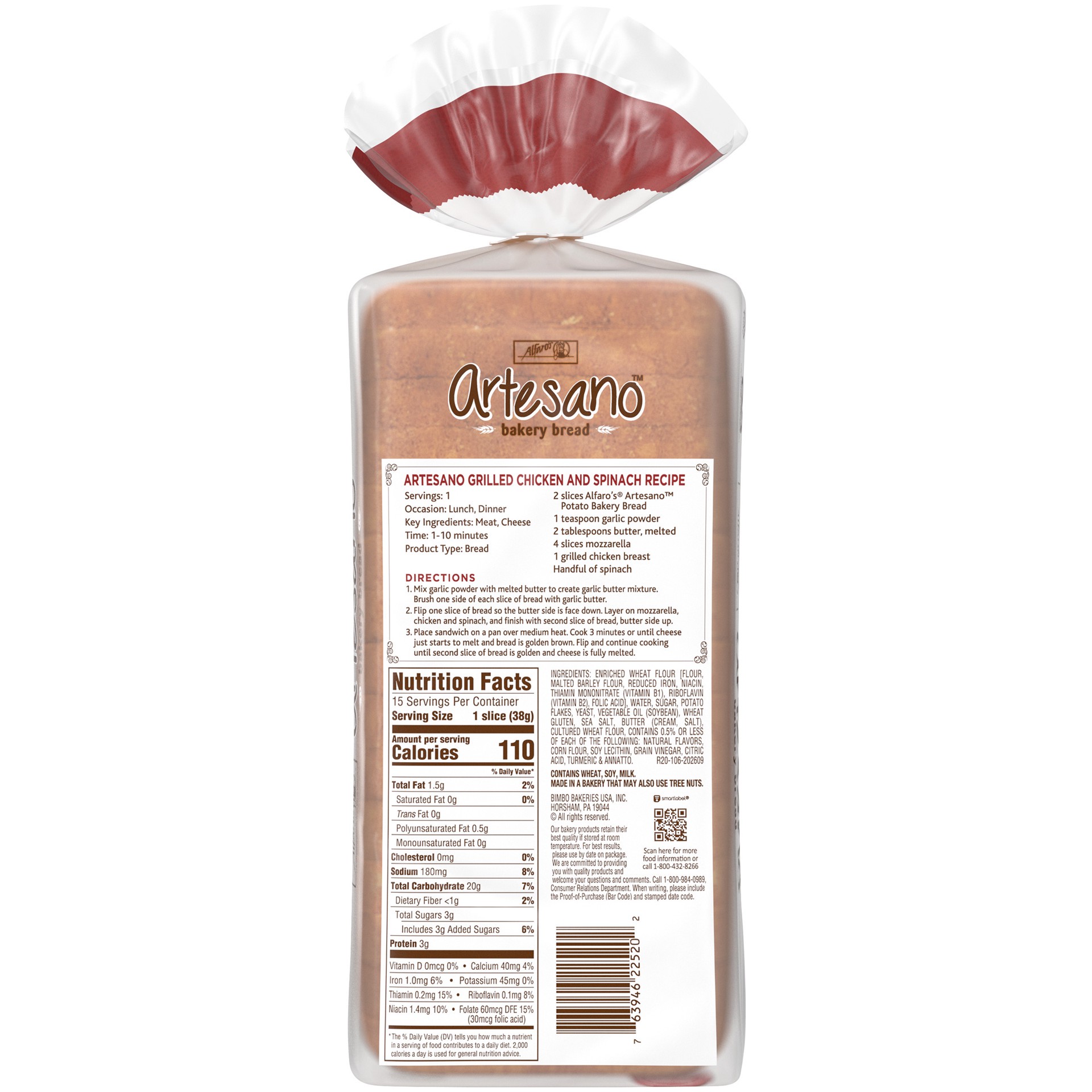 slide 4 of 5, Alfaro's Artesano Potato Bread 20oz, 20 oz