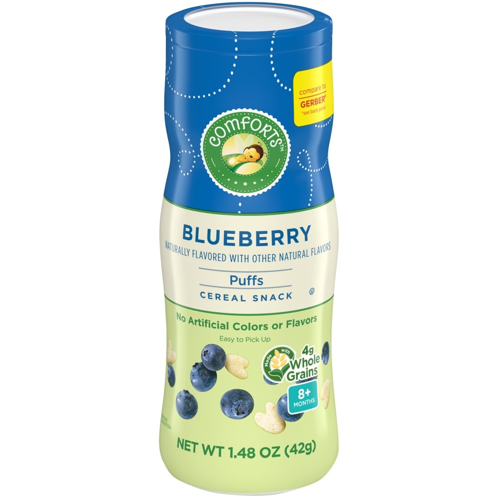 slide 1 of 1, Comforts Blueberry Puffs Cereal Snack, 1.48 oz