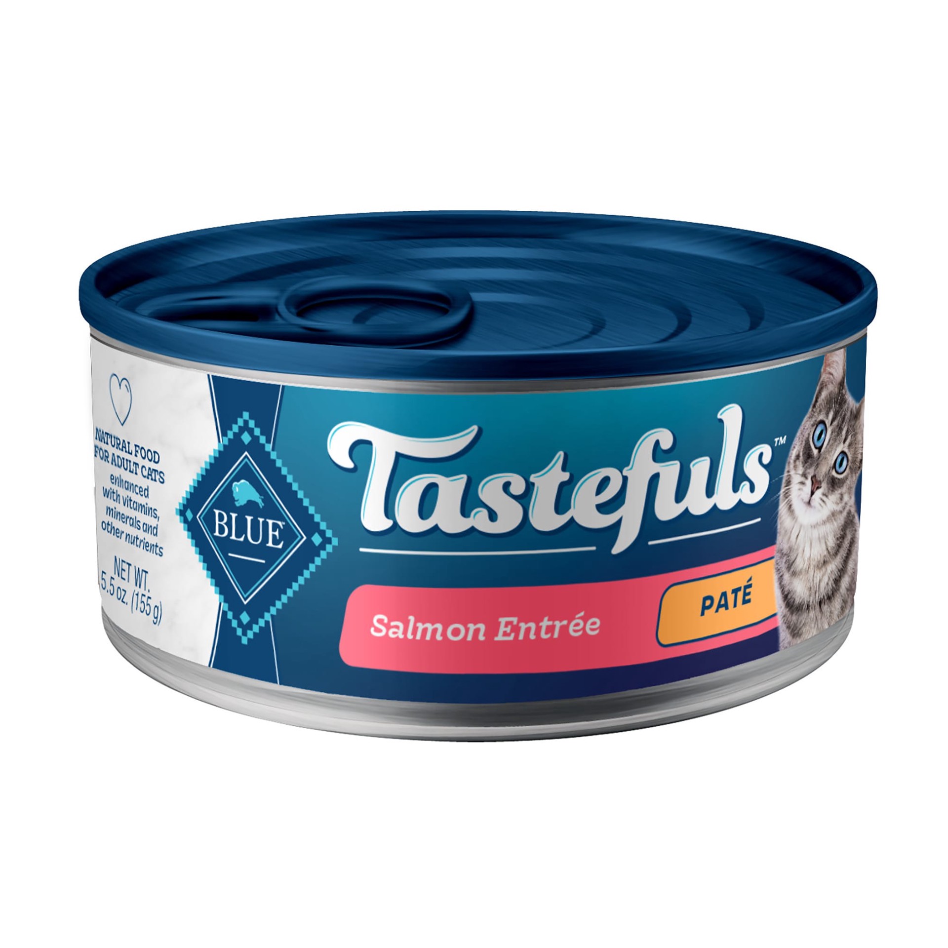 slide 1 of 2, Blue Buffalo Tastefuls Adult Cat Food, Salmon Pate, 5.5 oz