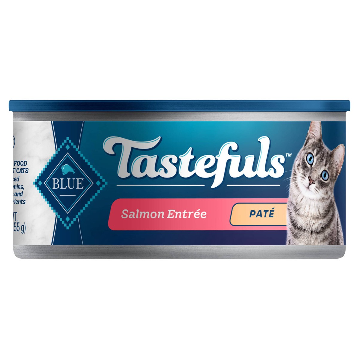 Blue Buffalo Blue Tastefuls Adult Cat Food, Salmon Entree, Pate 5.5 oz