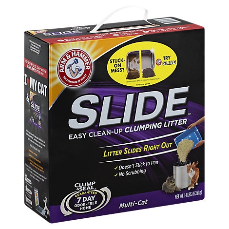 slide 1 of 1, Arm & Hammer Slide Cat Litter Clumping Easy Clean Up Multi Cat, 14 lb