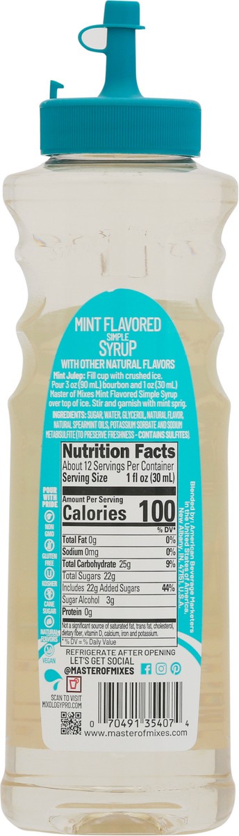 slide 11 of 14, Master of Mixes Mint Syrup, 375 ml