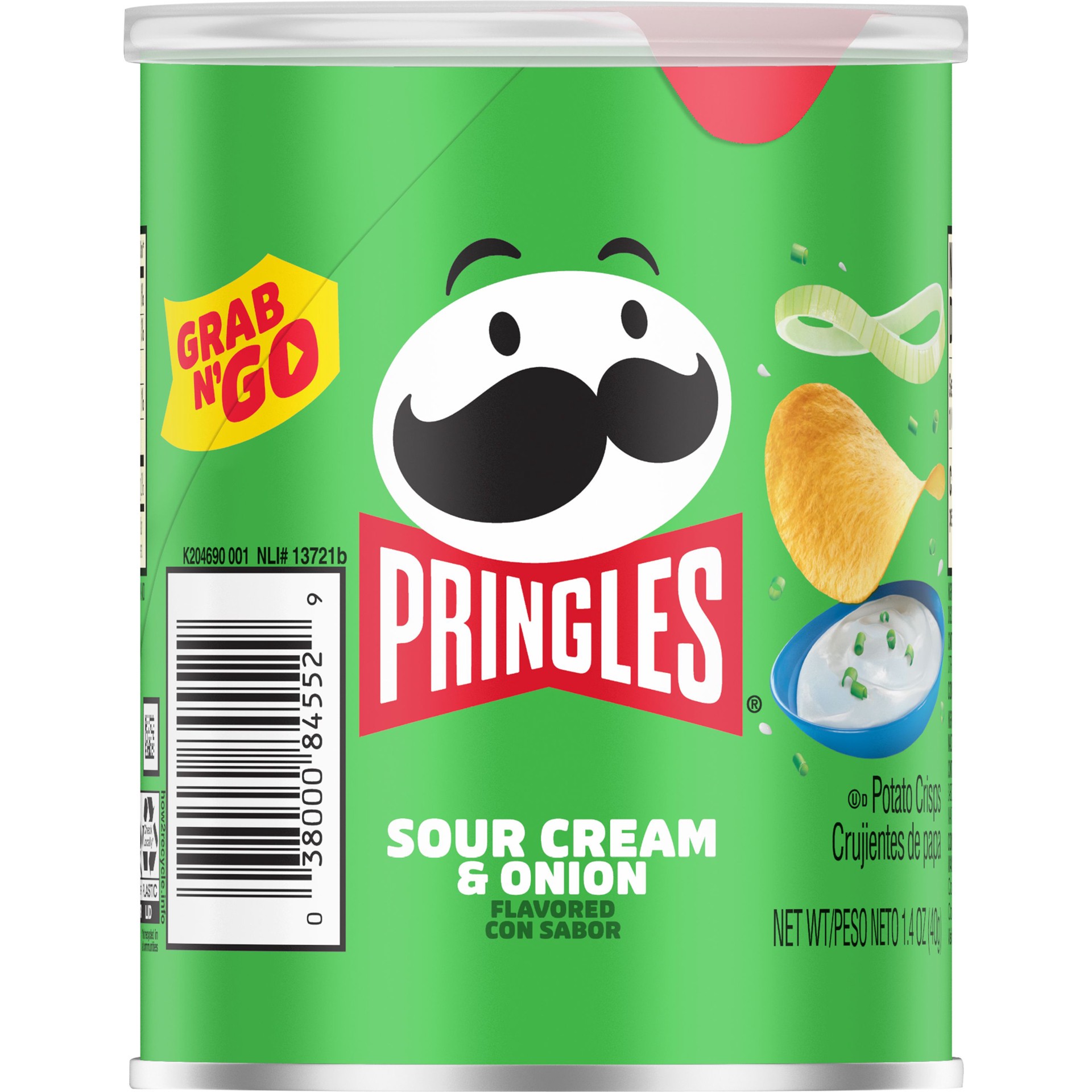 slide 4 of 5, Pringles Potato Crisps Chips, Sour Cream and Onion, 16.8 oz, 12 Count, 1.06 lb