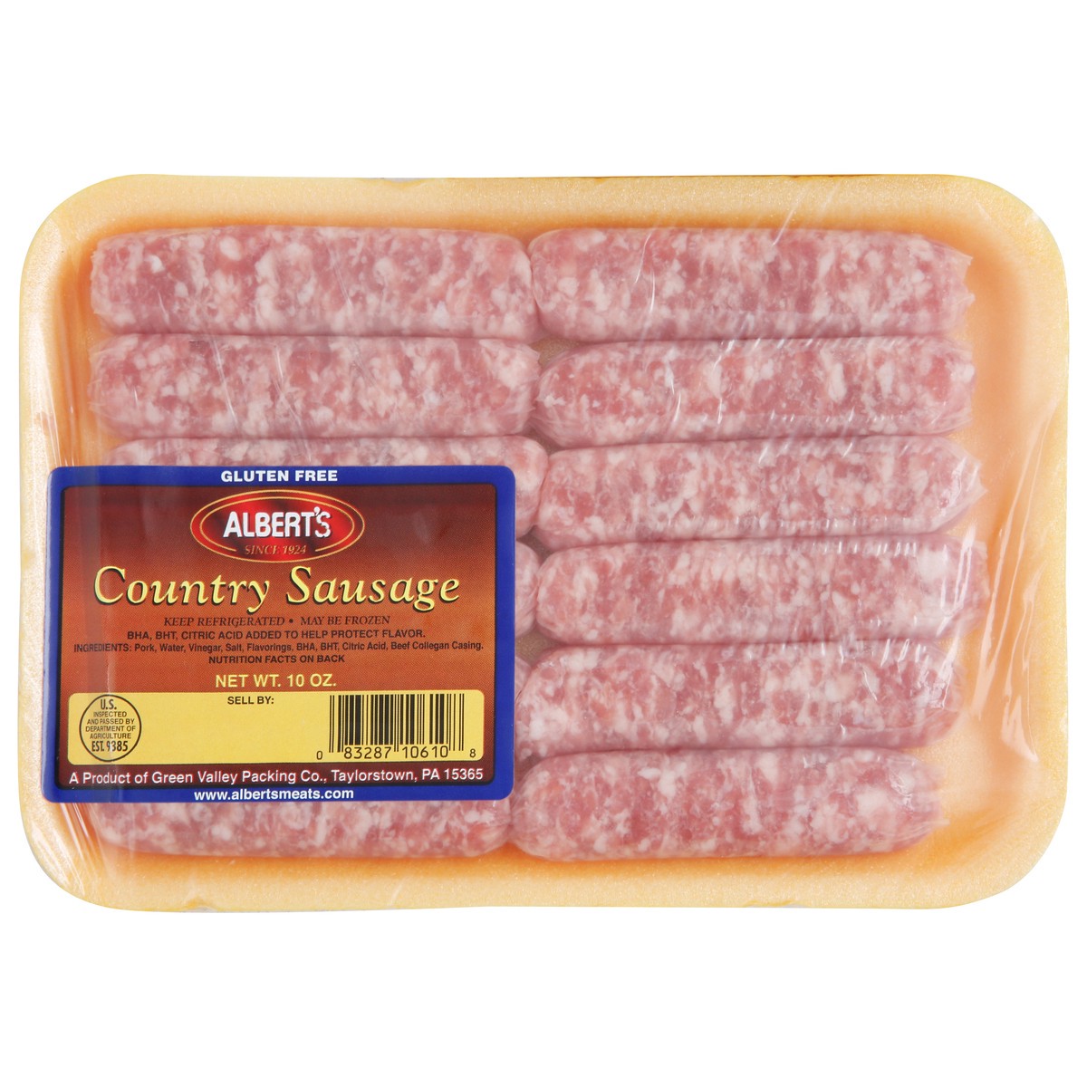 slide 4 of 6, Albert's Country Sausage 10 oz, 10 oz