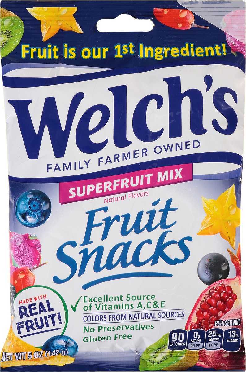 slide 7 of 8, Welch's SuperFruit Mix Fruit Snacks, 5 oz