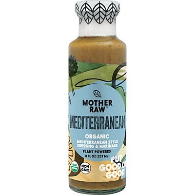 slide 1 of 1, Mother Raw Organic Mediterranean Dressing & Marinade, 8 oz