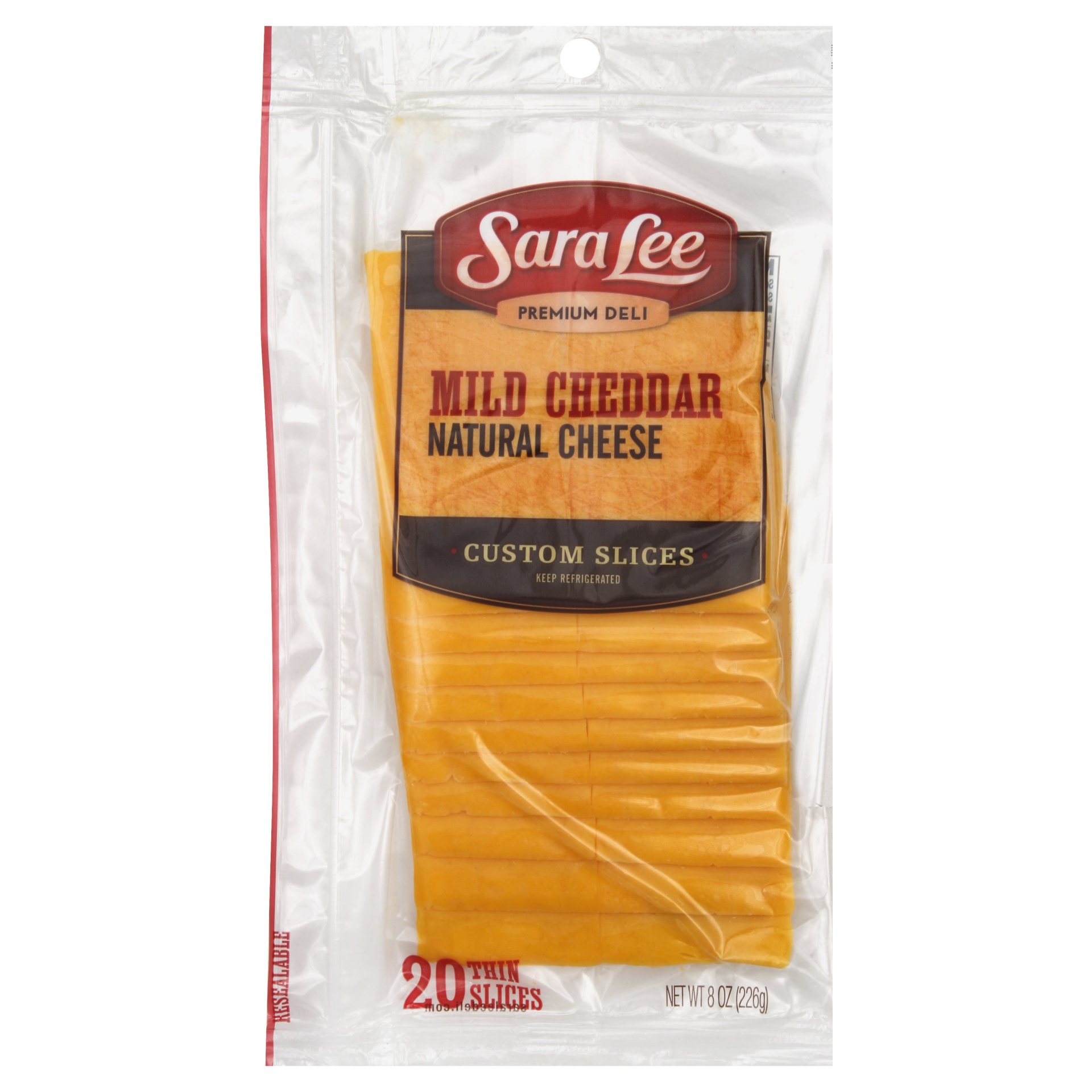 slide 1 of 1, Sara Lee Mild Cheddar Cheese Custom Slices, 8 oz