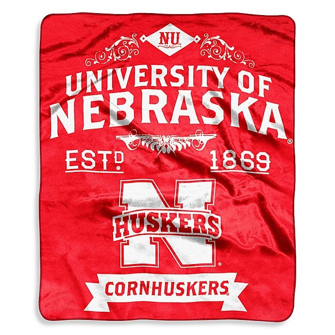 slide 1 of 1, NCAA University of Nebraska Raschel Throw Blanket, 1 ct