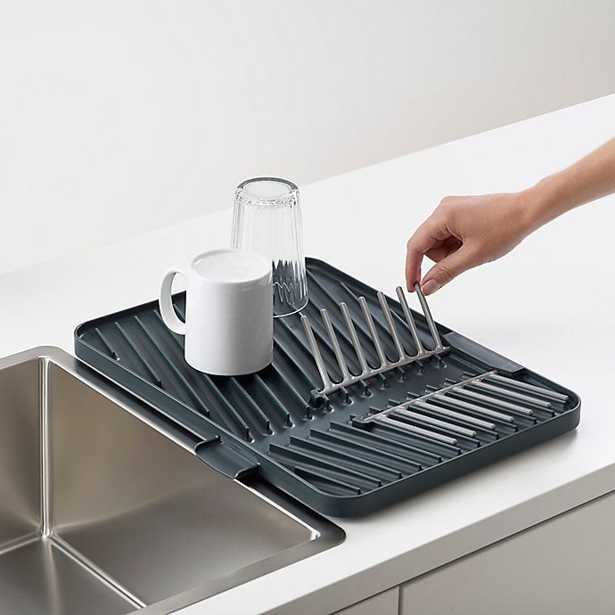 slide 2 of 3, Joseph Joseph Flip-Up Adjustable Draining Board - Grey, 1 ct