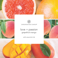 slide 4 of 4, Chesapeake Bay Candle Mind & Body Collection Love + Passion: Grapefruit Mango, 11 oz