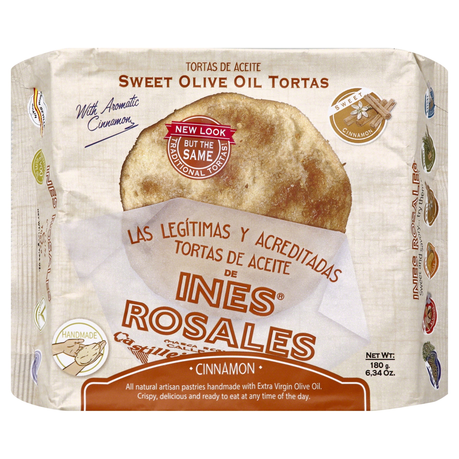 slide 1 of 1, Inés Rosales Sweet Cinnamon Tortas, 6.3 oz