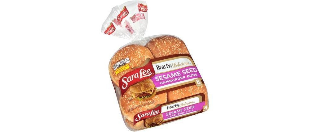 slide 2 of 4, Sara Lee Hearty Delicious Sesame Seed Hamburger Buns, 8 ct; 21 oz