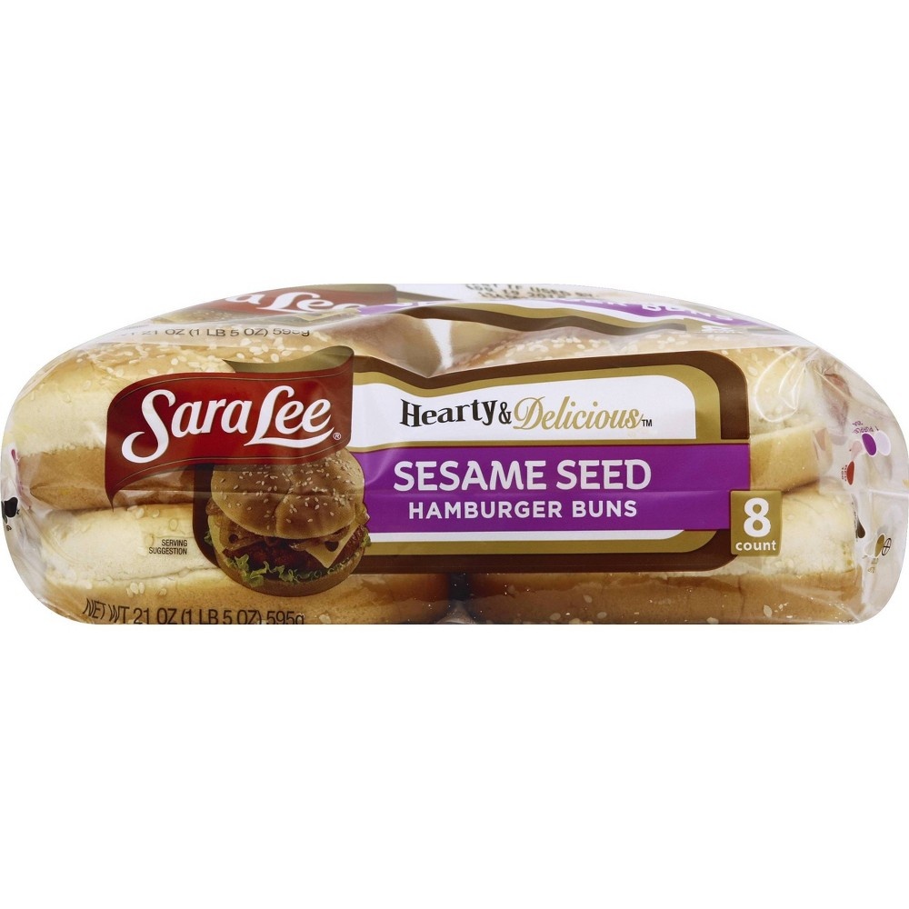 slide 4 of 4, Sara Lee Hearty Delicious Sesame Seed Hamburger Buns, 8 ct; 21 oz