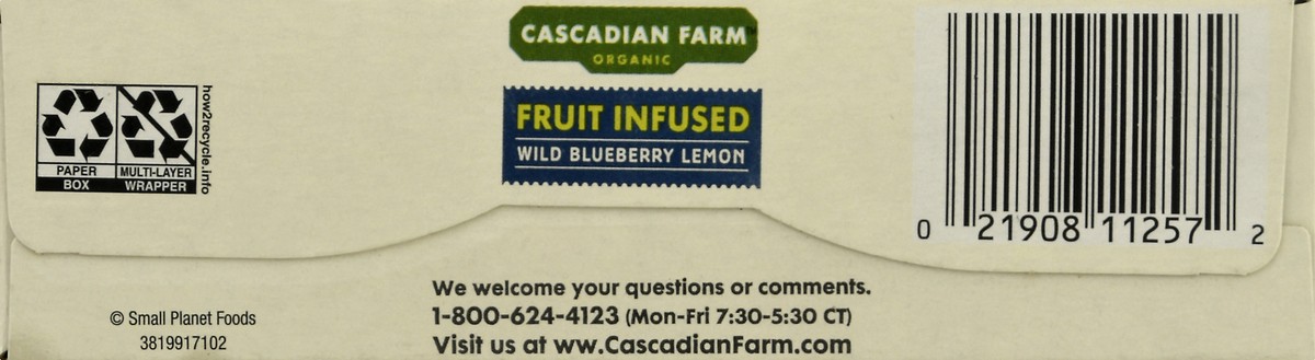 slide 3 of 10, Cascadian Farm Organic Wild Blueberry Lemon Chewy Wild Blueberry Lemon Granola Bars 5 ea, 5 ct