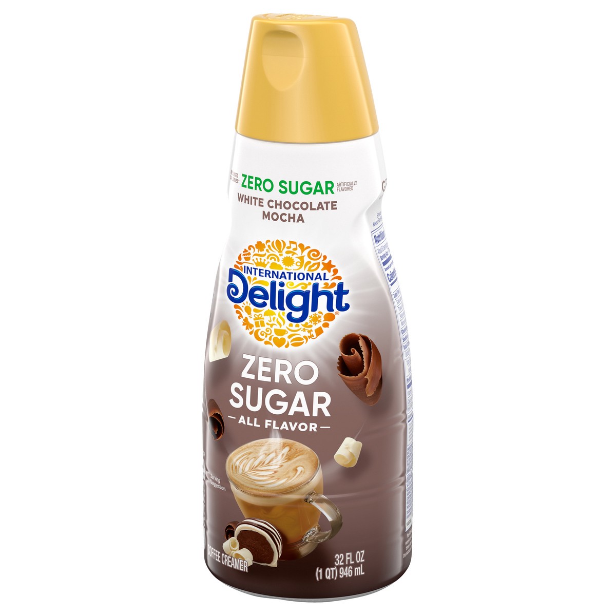 slide 3 of 9, International Delight Zero Sugar Coffee Creamer, White Chocolate Mocha, Sugar-Free Creamer, 32 oz., 32 fl oz