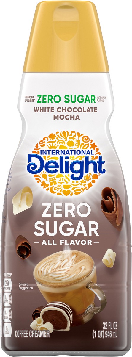 slide 6 of 9, International Delight Zero Sugar Coffee Creamer, White Chocolate Mocha, Sugar-Free Creamer, 32 oz., 32 fl oz