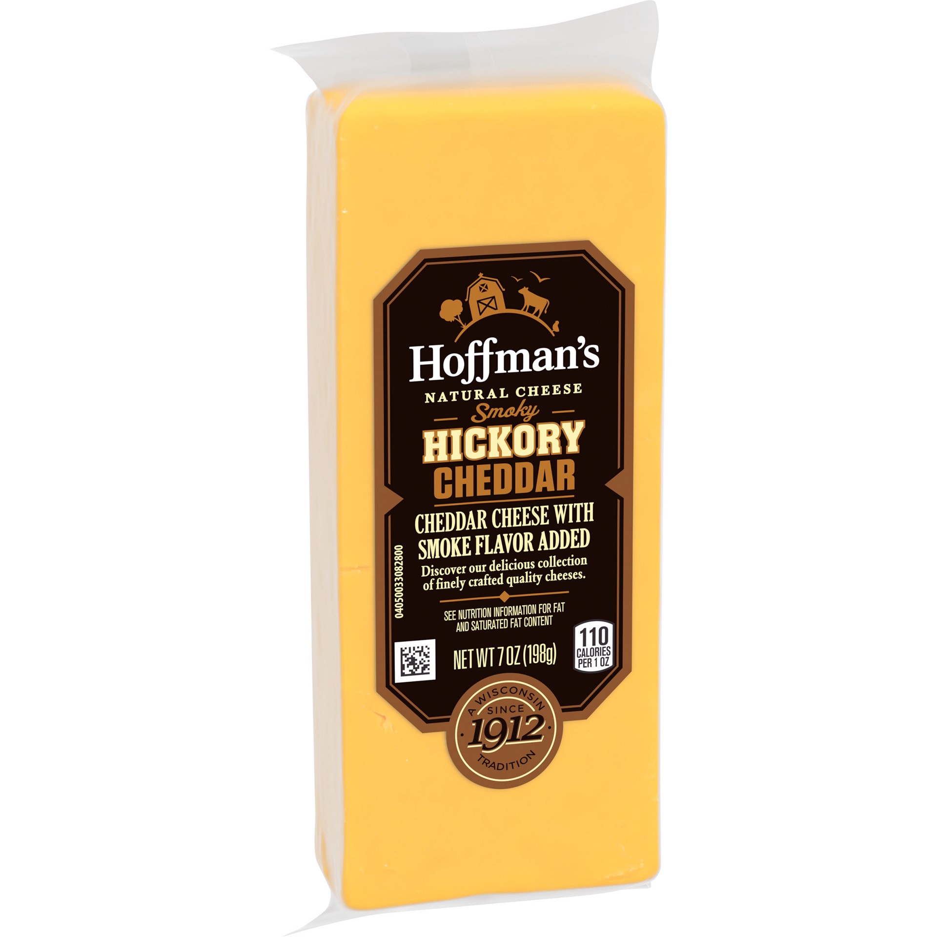 slide 3 of 5, Hoffman's Smoky Hickory Cheddar Natural Cheese Block, 7.0 oz Wrapper, 7 oz