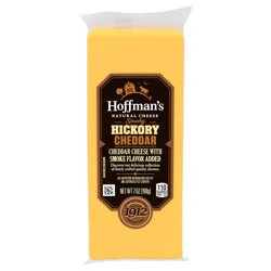 Hoffman's Smoky Hickory Cheddar Natural Cheese Block, 7.0 oz Wrapper