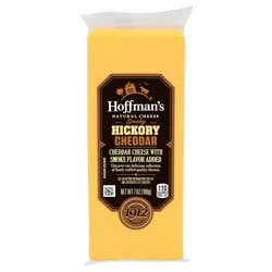 Hoffman's Smoky Hickory Cheddar Natural Cheese Block, 7.0 oz Wrapper