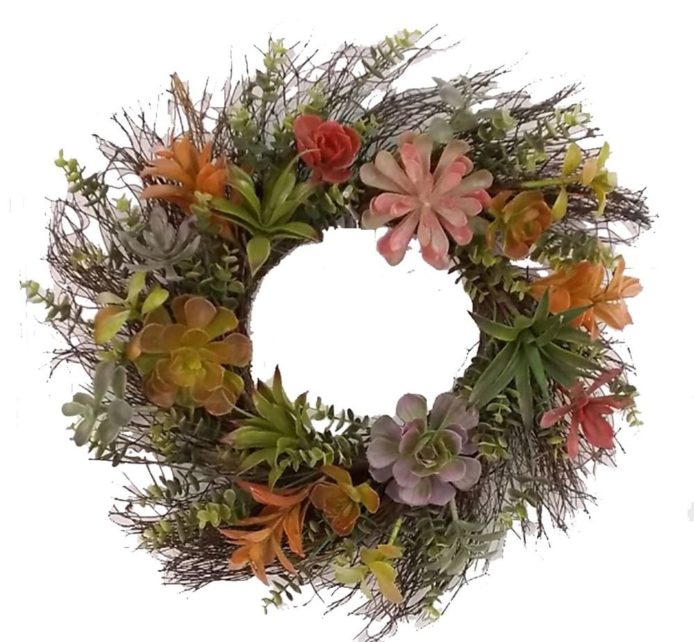 slide 1 of 1, HD Designs Succulent Wreath, 22 in