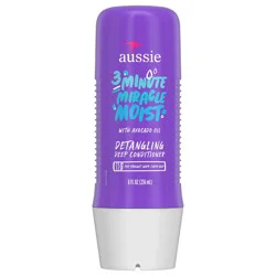 Aussie 3 Minute Miracle Moist Detangling Deep Conditioner Treatment with Avocado Oil, 8 fl oz, Paraben and Sulfate Free