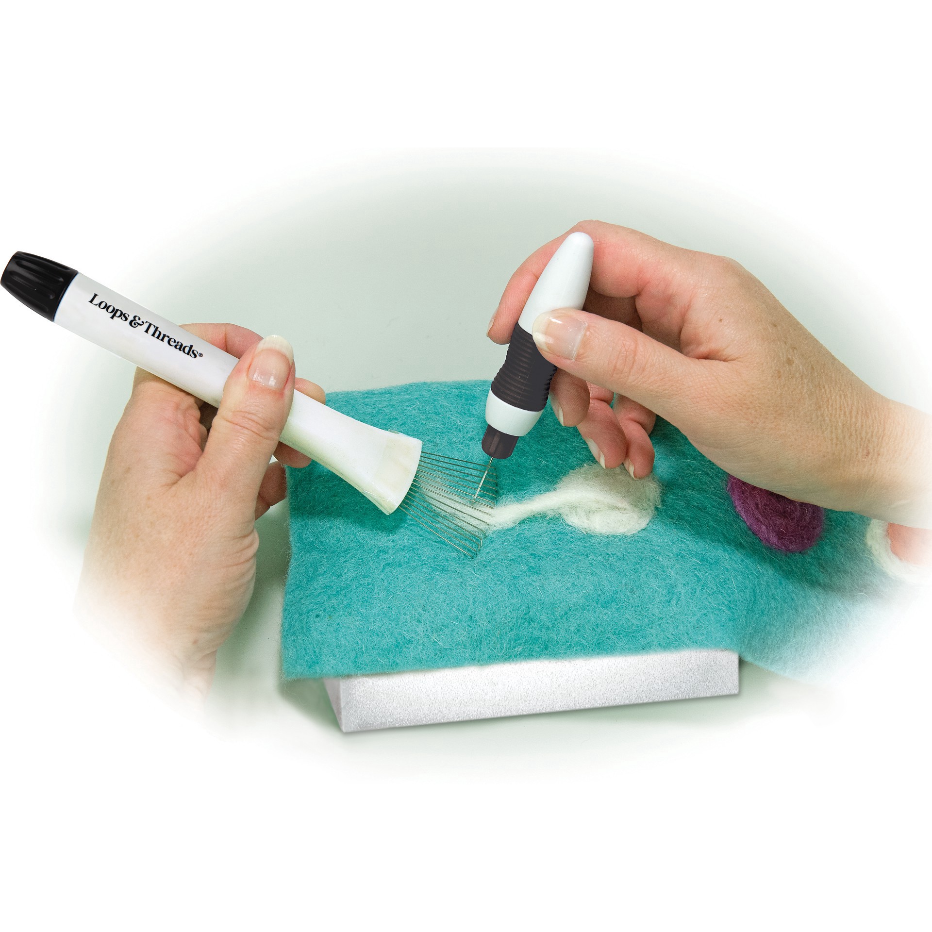 slide 2 of 4, Needle Felting Comb By Loops & Threads, 7 in