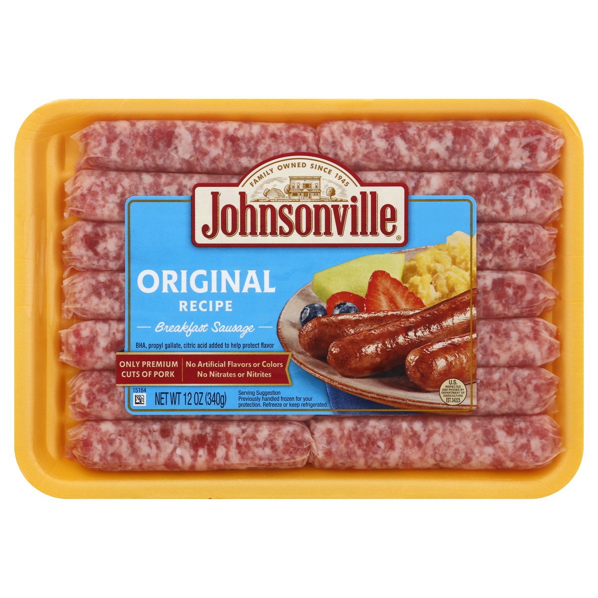 slide 4 of 8, Johnsonville Original Recipe Breakfast Sausage, 12 oz