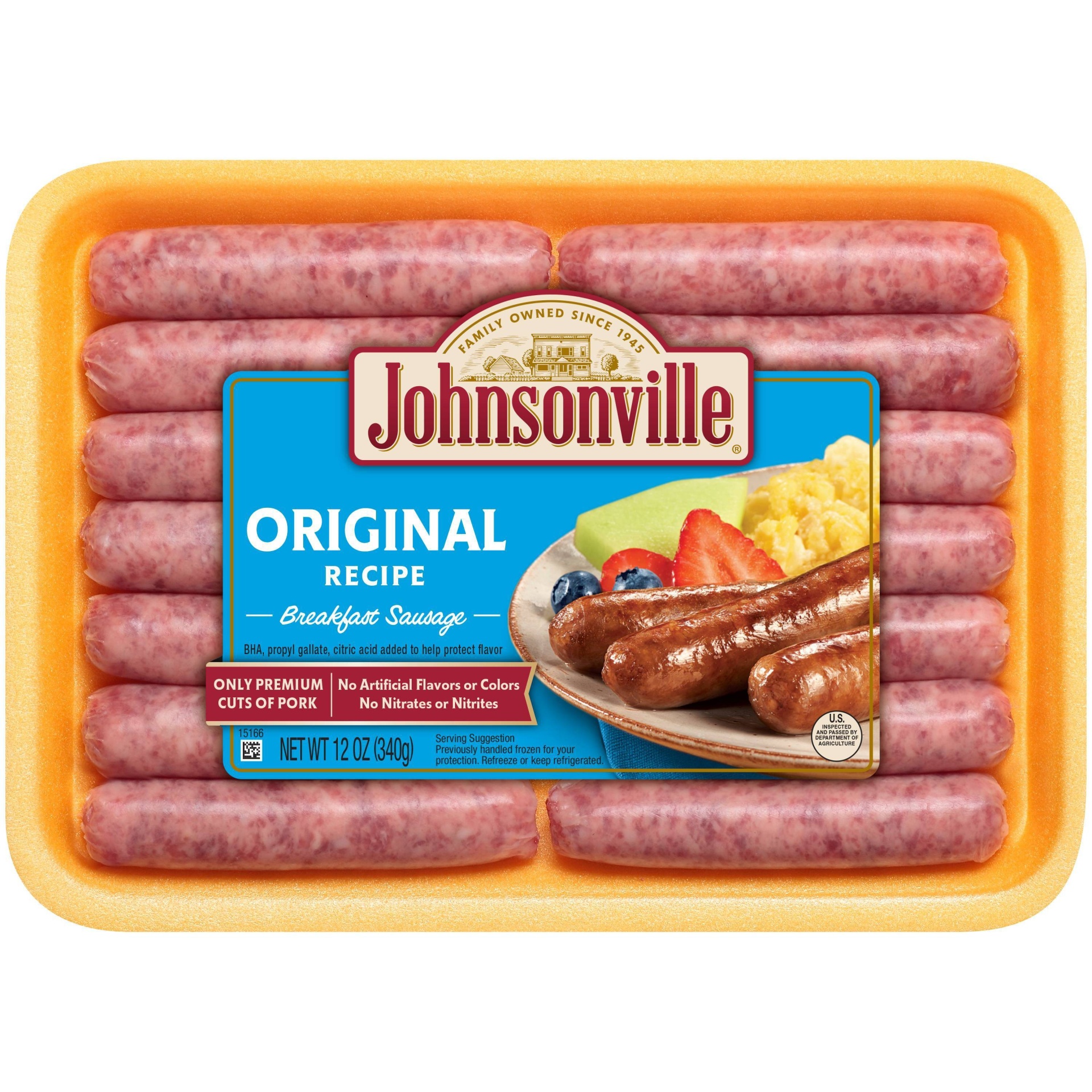slide 1 of 2, Johnsonville Original Recipe Breakfast Sausage, 12 oz