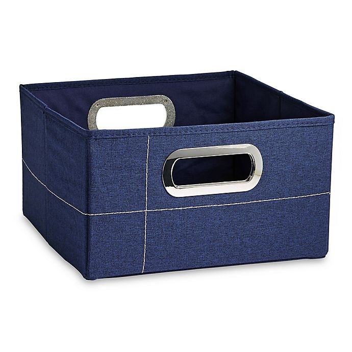 slide 1 of 1, JJ Cole Storage Box - in Navy, 6.5 in