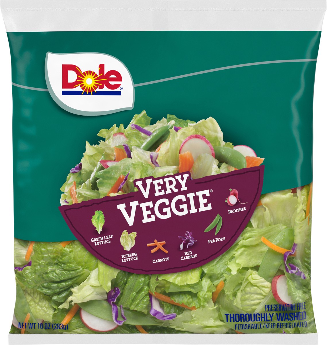 slide 1 of 7, Dole Very Veggie, 10 oz