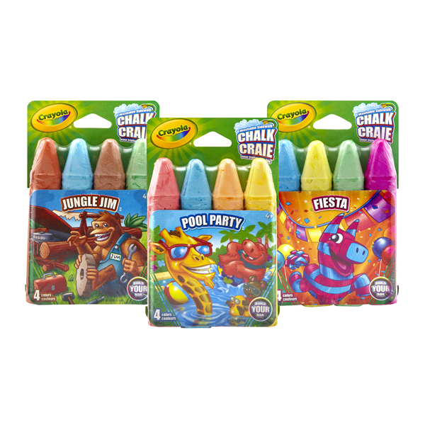 slide 1 of 1, Crayola Neutral Washable Sidewalk Chalk, 4 ct