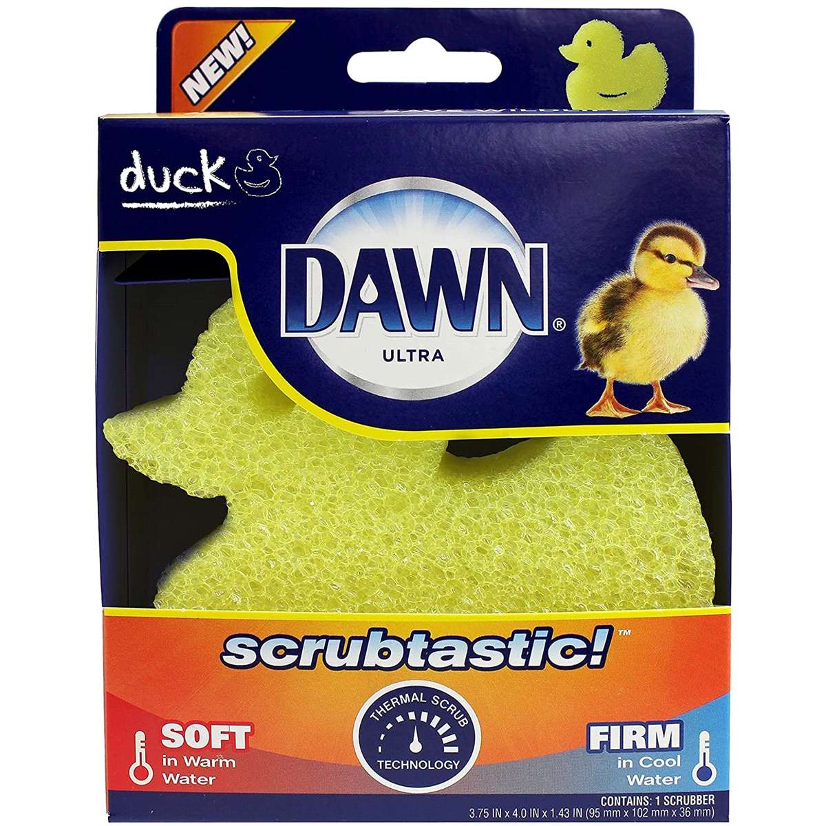slide 1 of 1, Dawn Ultra Scrubtastic Duck Sponge, 1 ct