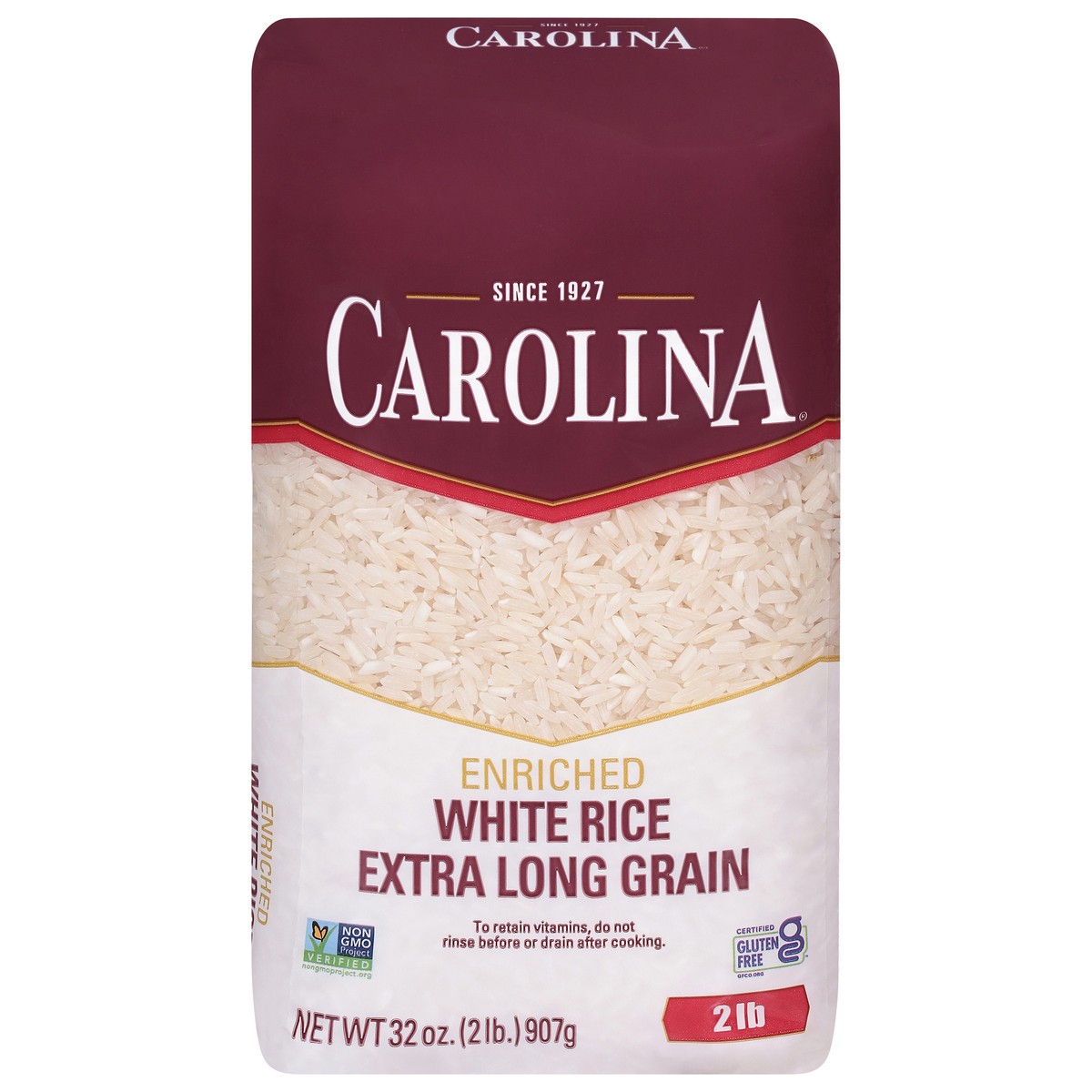 slide 1 of 9, Carolina White Rice, Extra Long Grain, Enriched, 32 oz