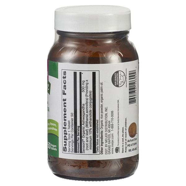 slide 3 of 9, True Goodness Organic Ashwagandha, 500 mg, 50 ct