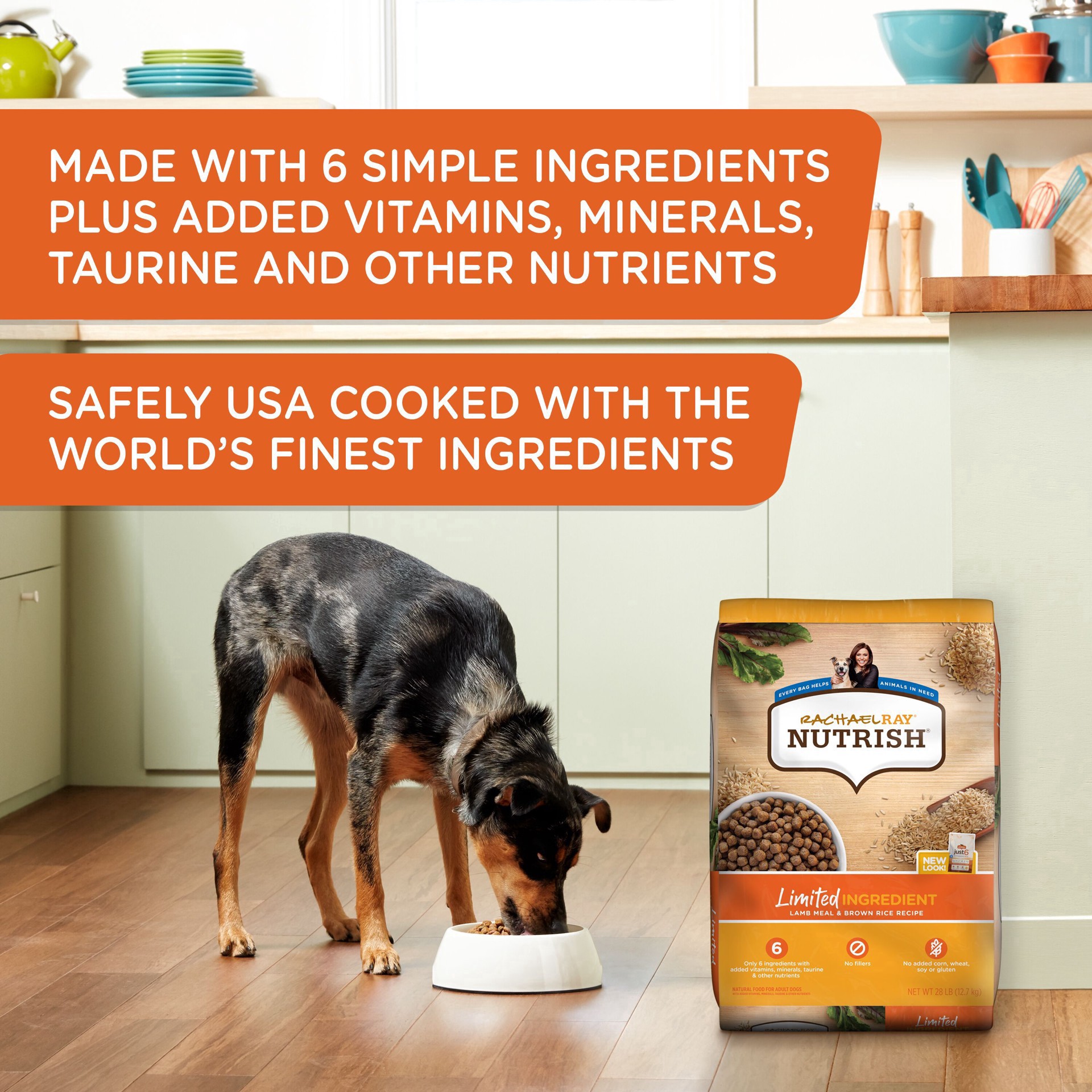 slide 11 of 18, Rachael Ray Nutrish Limited Ingredient Dog Food, Lamb Meal & Brown Rice Recipe, 28 lb. Bag, 28 lb