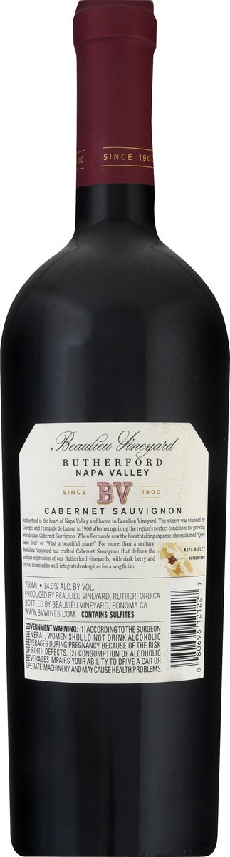 slide 4 of 9, Beaulieu Vineyard Cab Sauv Rutherford, 750 ml