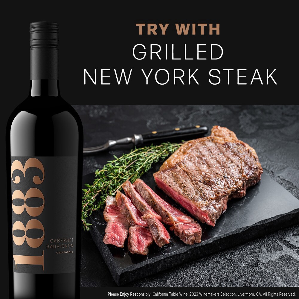 slide 6 of 6, 1883 by Wente Vineyards Cabernet Sauvignon California Red Wine, 750 ml