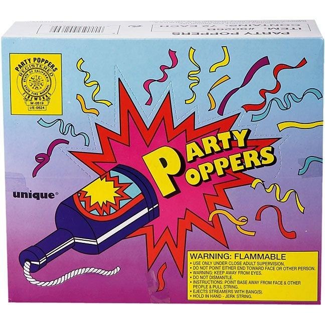 slide 1 of 1, Party City Tissue Paper Confetti Party Poppers, 72 ct