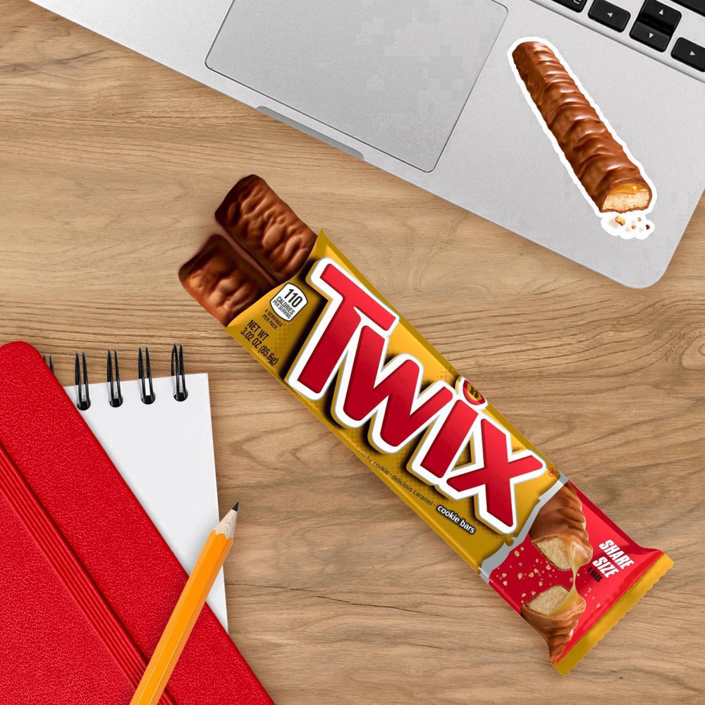 slide 34 of 48, TWIX Caramel Sharing Size Chocolate, 3.02 oz