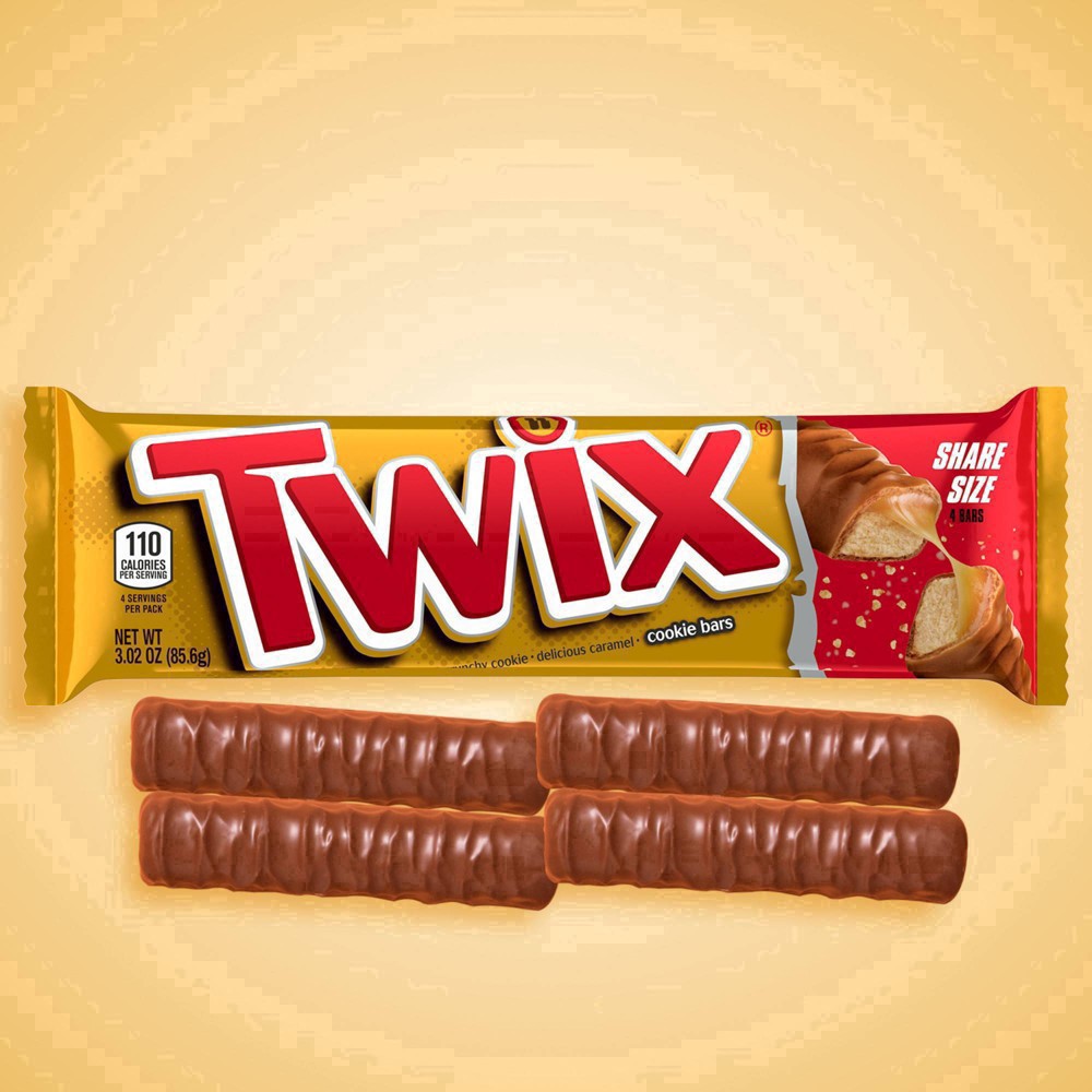 slide 5 of 48, TWIX Caramel Sharing Size Chocolate, 3.02 oz