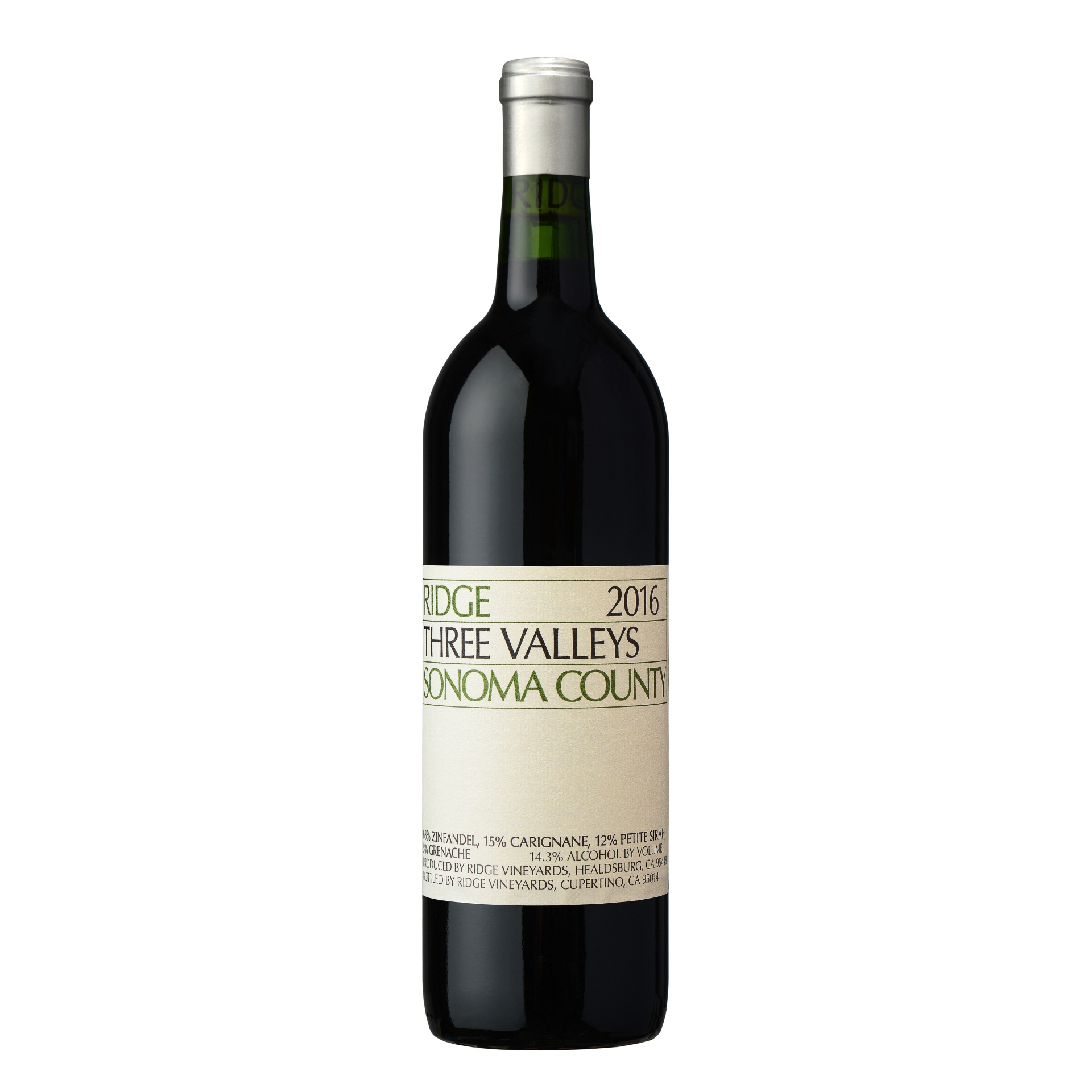 slide 1 of 4, Ridge Vineyards Ridge Three Valleys Zinfandel Red Wine Bottle, 750 ml