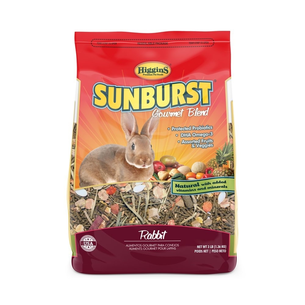 slide 1 of 1, Higgins Sunburst Gourmet Rabbit Food Mix, 3 lb