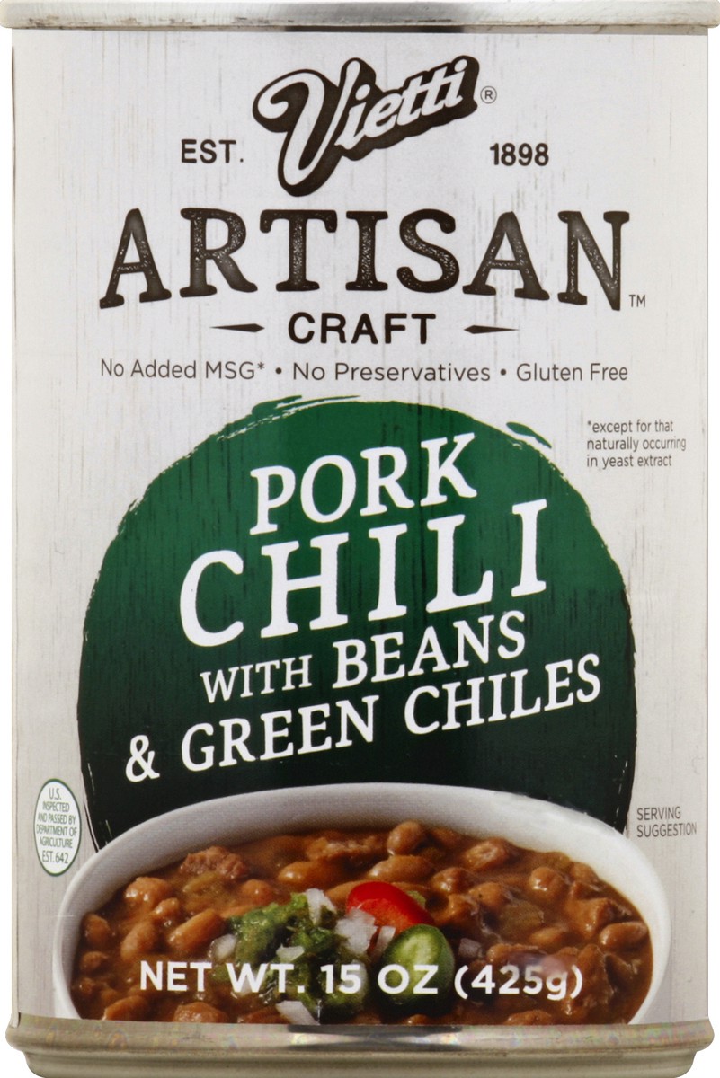 slide 2 of 2, Vietti Pork Chili And Green Chiles with Beans, 15 oz